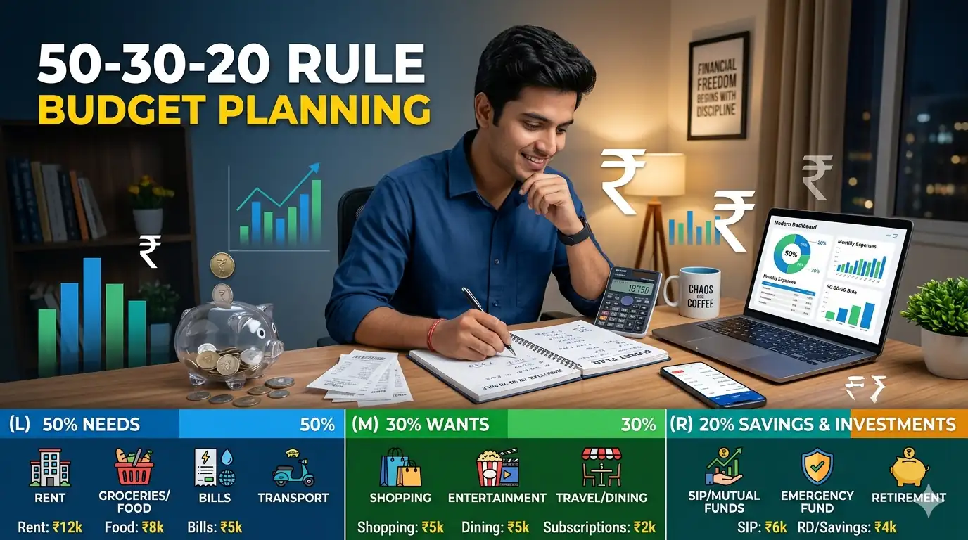 Read more about the article 50-30-20 Rule से Budget Planning कैसे करें और Financial Goals कैसे हासिल करें
