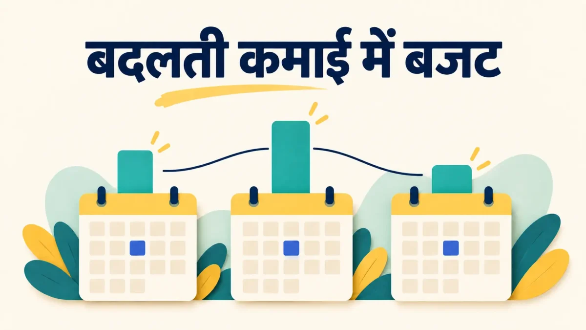 तीन महीनों में बदलती कमाई और हर महीने तय तारीख पर जरूरी भुगतान दिखाते कैलेंडर