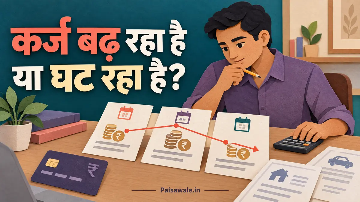 तीन महीनों के रिकॉर्ड से कर्ज बढ़ने या घटने की दिशा देखते हुए व्यक्ति