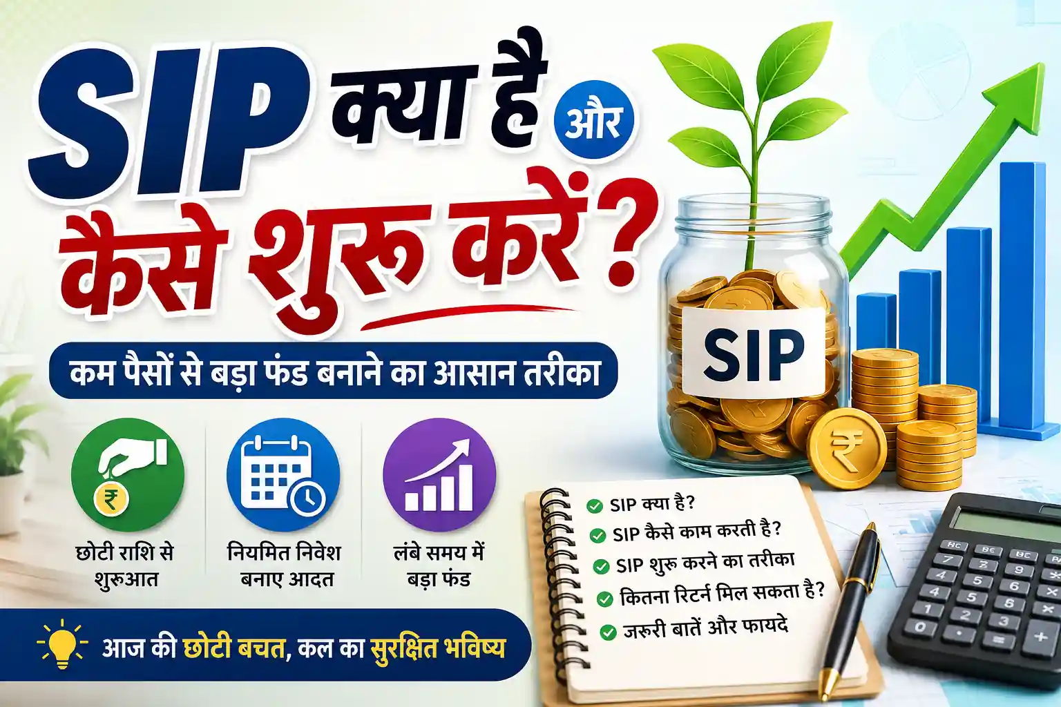 You are currently viewing SIP क्या है और कैसे शुरू करें? कम पैसों से बड़ा फंड बनाने का आसान तरीका